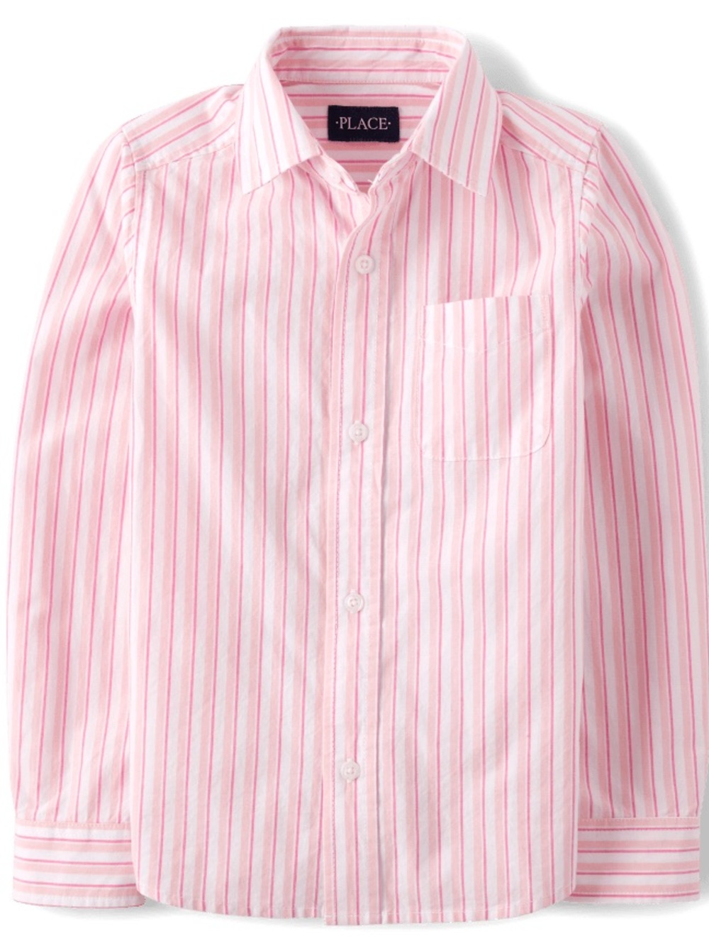 Striped Poplin Button Up Shirt